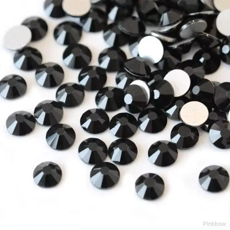 Nalepovací kamínky černé Jet Black 4mm