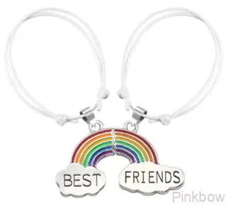 BFF náramky pro 2 - duha