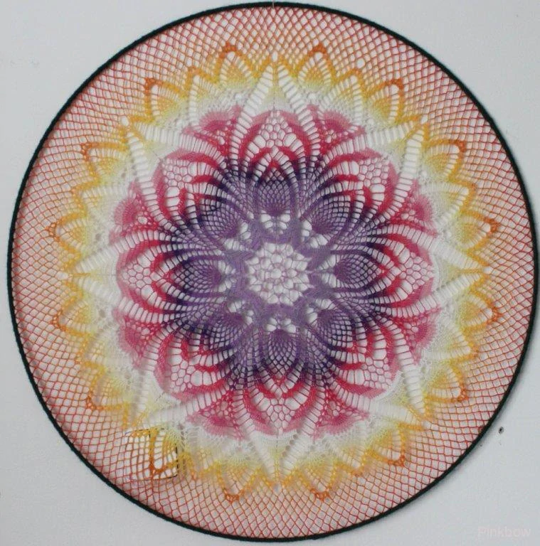 Velká barevná mandala - 70 cm