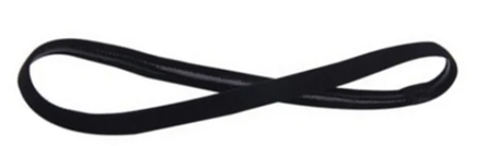 Černá sportovní čelenka s protiskluzovou páskou