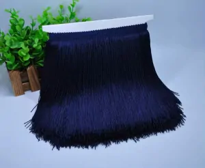 Dvojité námořnicky modré třásně 20 cm
