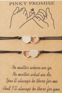 BFF náramky 2 srdce