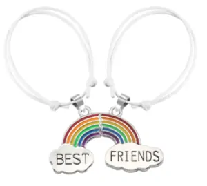 BFF náramky pro 2 - duha 