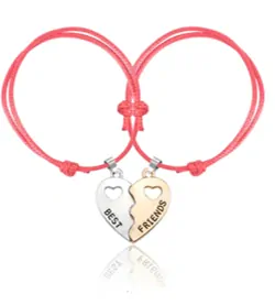 BFF náramky pro 2 - rozpůlené srdce