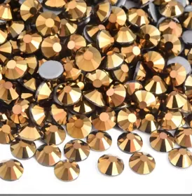 Nalepovací kamínky tmavě zlaté (topaz) 4mm