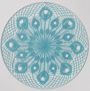 Paví mandala tyrkysová - 50 cm