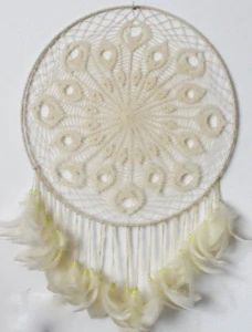 Lapač snů béžový - 40 cm