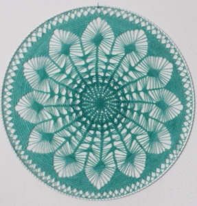 Mandala tmavě tyrkysová - 50 cm