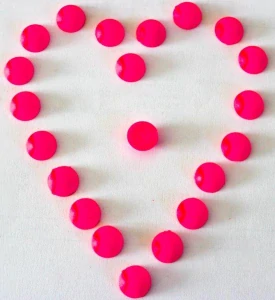 Oranžovo-růžové půlperly 10 mm