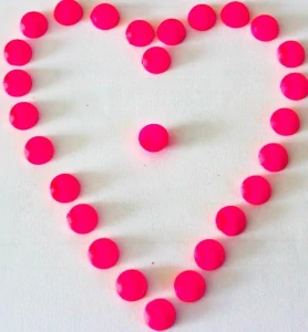 Oranžovo-růžové půlperly 8 mm