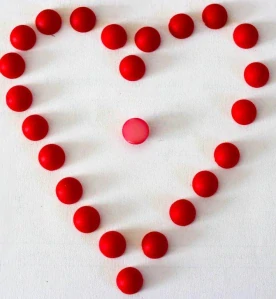 Červené půlperly 10 mm