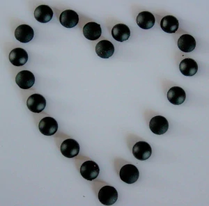 Černé půlperly 10 mm