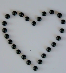 Černé půlperly 8 mm