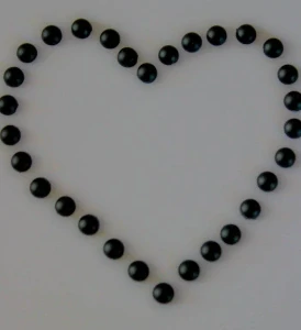 Černé půlperly 6 mm