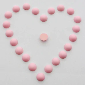 Světle růžové půlperly 8 mm