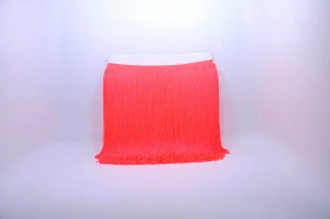 Korálově oranžové nylonové třásně 30 cm