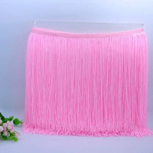Růžové "babypink" nylonové třásně 20 cm