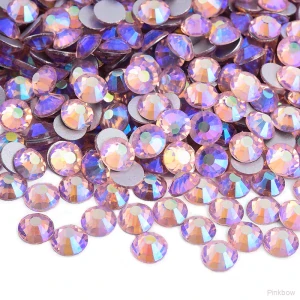 Nalepovací kamínky světle růžové s AB leskem 4mm