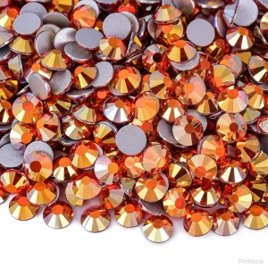 Nalepovací kamínky ohnivě oranžové 4mm