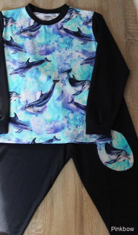 Bavlněný úplet tmavě modrý