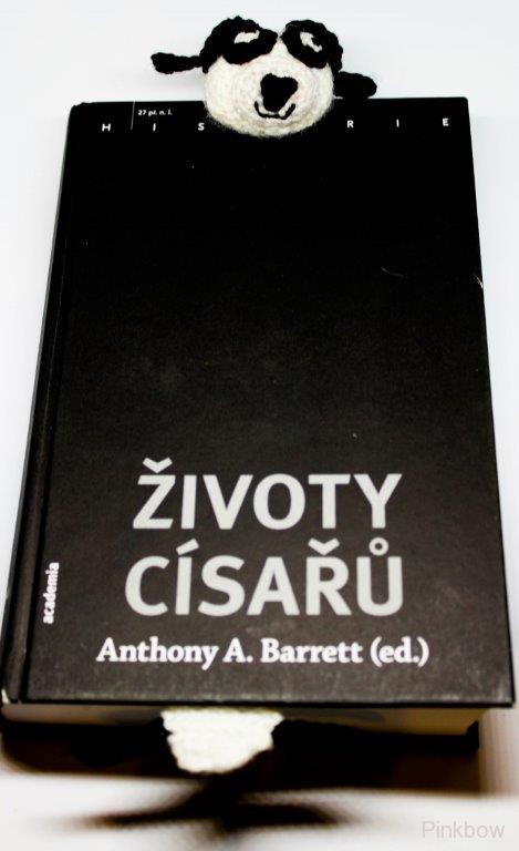 Háčkovaná záložka do knihy Panda