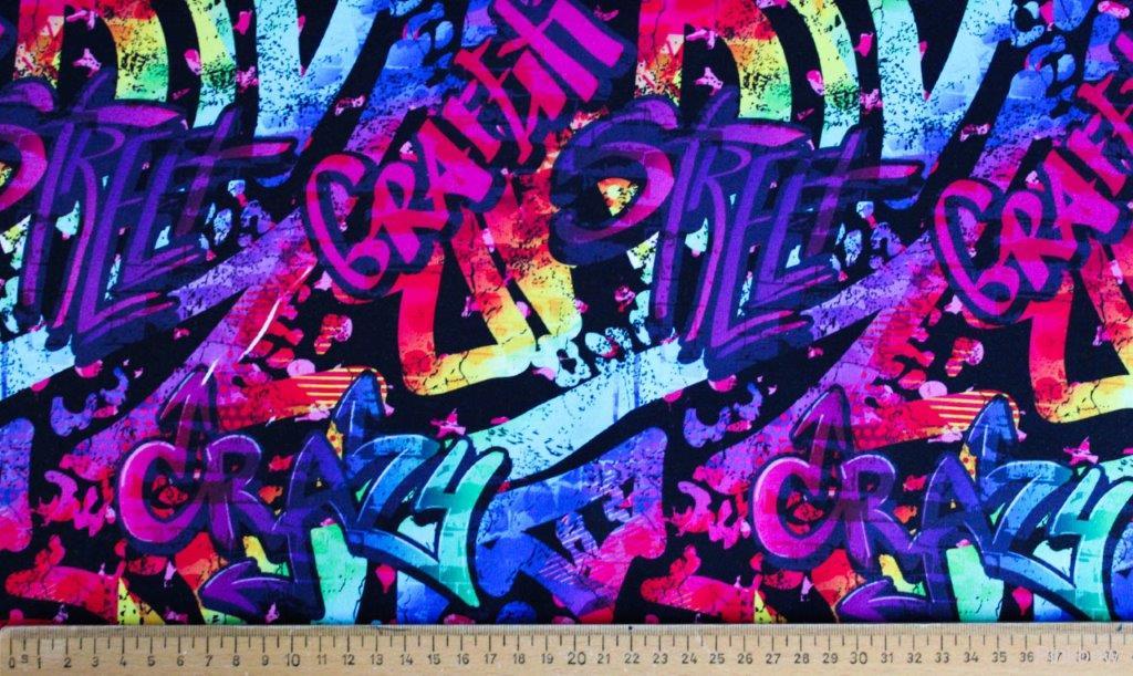 Bavlněný úplet graffiti