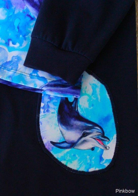 Bavlněný úplet tmavě modrý